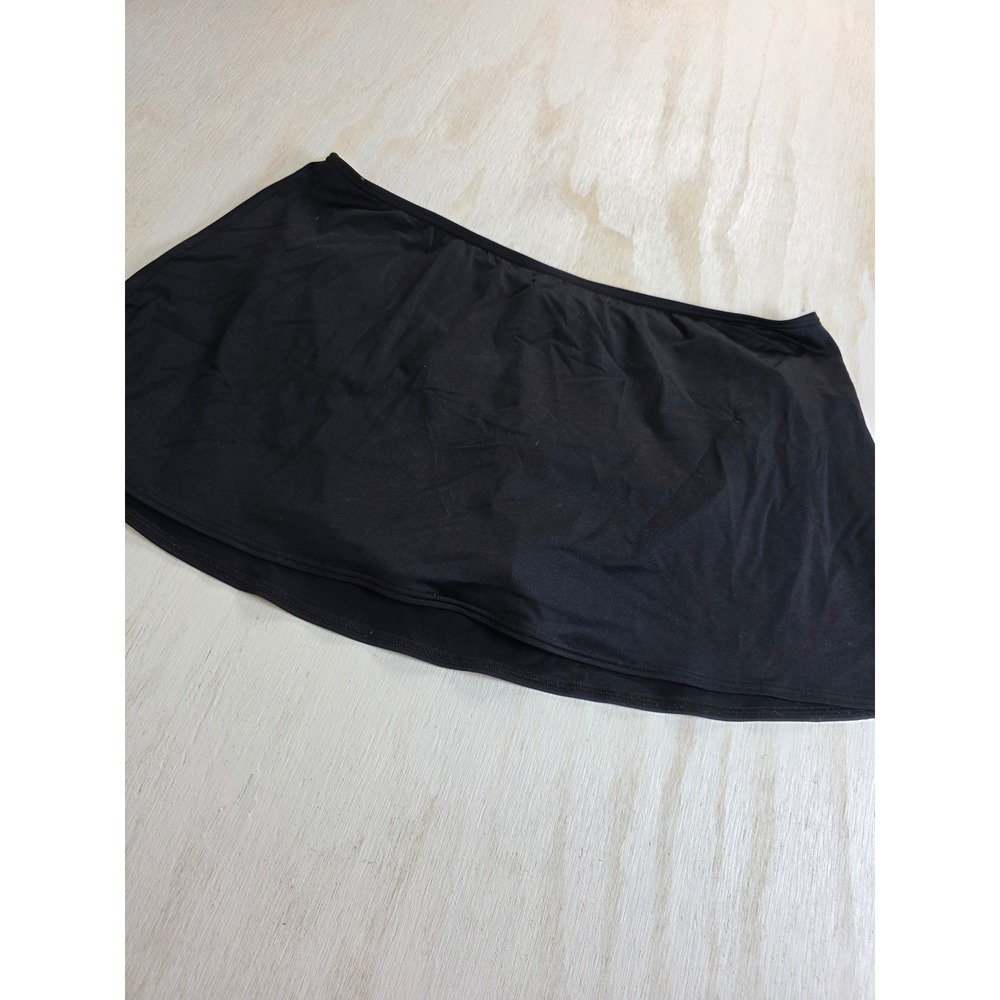 Coco Reef Black Swim Skirt XL Solid Minimalist Classic Bikini Bottom Skort